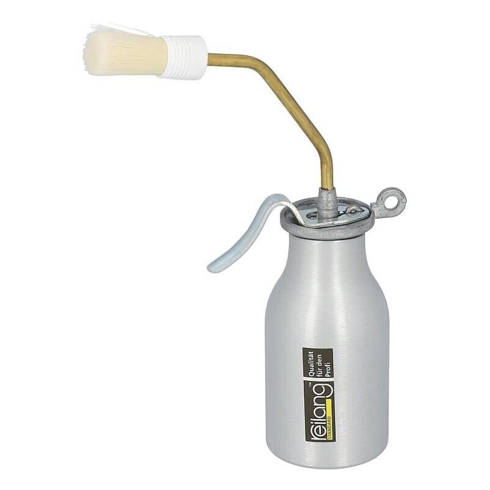 Aluminium oil can with lubrication brush
