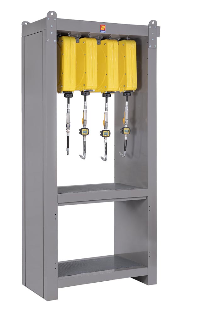 Support frame for hose reels