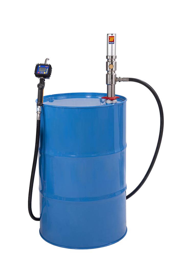 029-1386-000 Pneum. ruitwisservloeist. vatpomp set 180-220L +dig. pistool