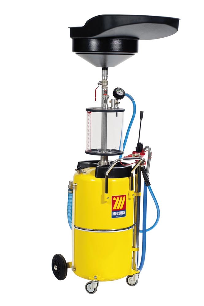 Pneumatic ollection tank for wasted oil