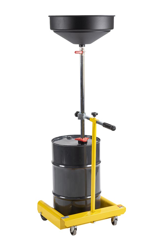 Mobile waste oil unit for drums