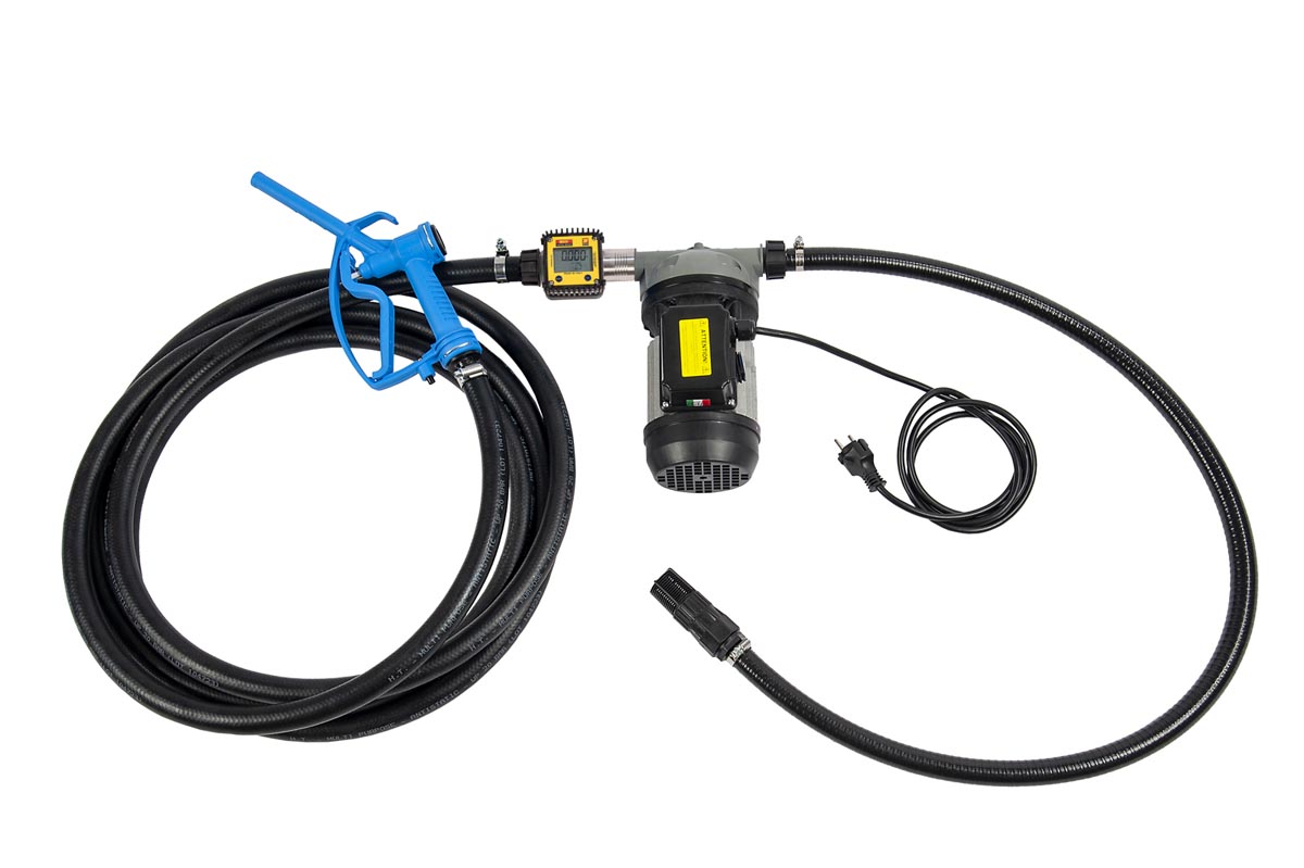 Portable AdBlue pump set with flow meter