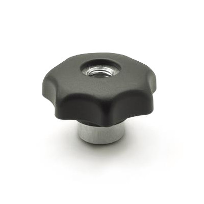 Quick-clamping star knob 6336.3 with steel threaded insert