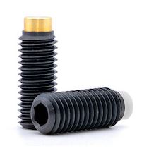 Pressure screw 1927 with pin with flat head steel (strength class 5,8)