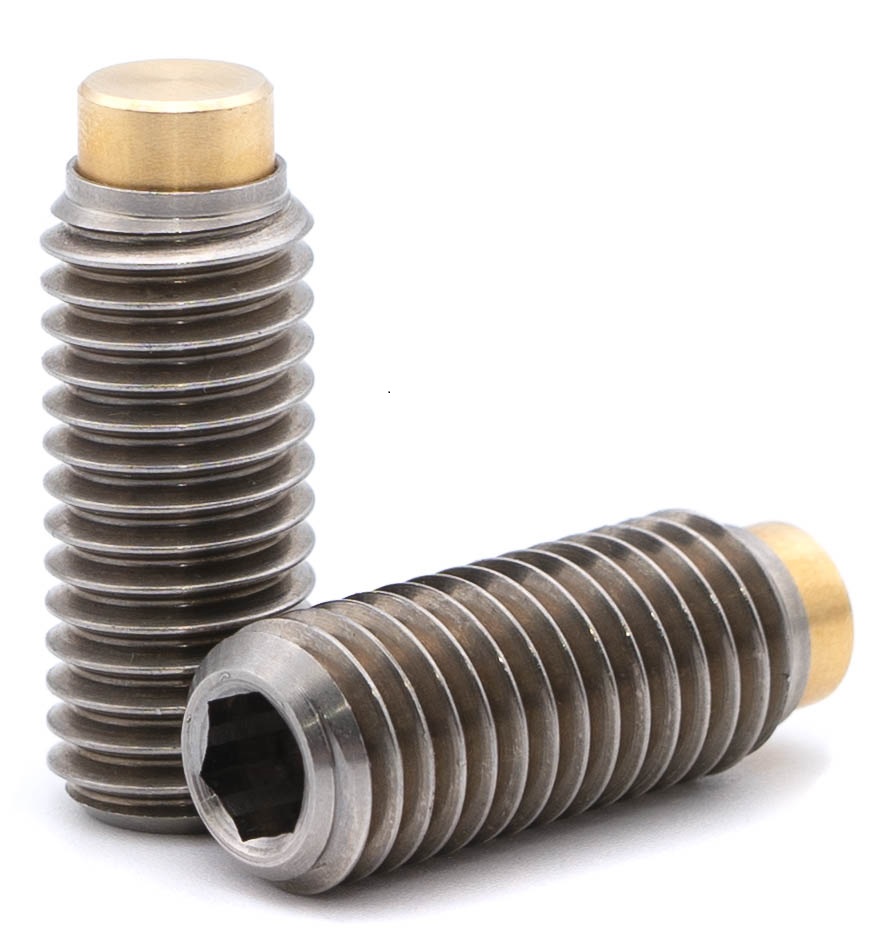 Pressure screw 1927 with pin with flat head stainless steel