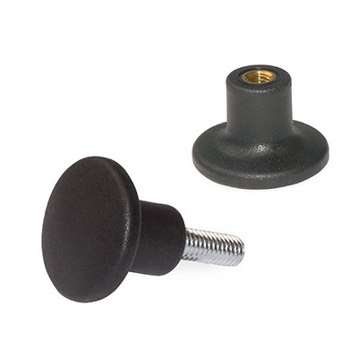 Mushroom shaped knobs