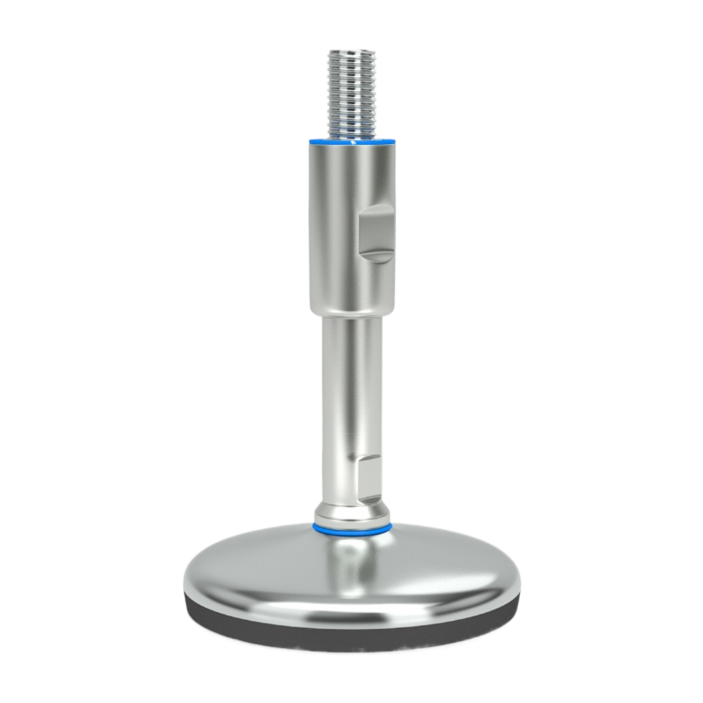 812005012135 Stelvoet RVS hygiënisch 3A ø50 M12x135 zwart